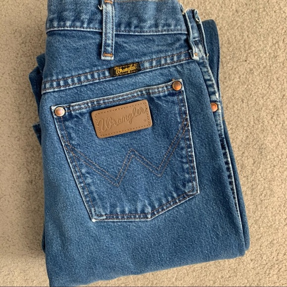 Vintage Wrangler Cowboy Cut Rigid Long Jeans Made in USA / 33 X 36 - Picture 8 of 12